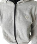 GUESS Felpa con zip e cappuccio logo in silicone