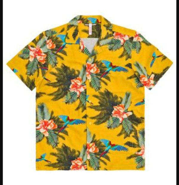 SUN68 polo camp collar print