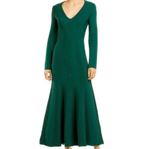 ALBERTA FERRETTI abito lungo verde in viscosa