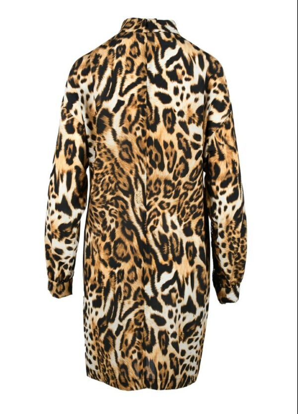 BOUTIQUE MOSCHINO abito stampa animalier seta + pizzo