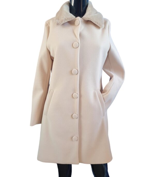 GRETHA MILANO Cappotto colletto ecopelliccia 959