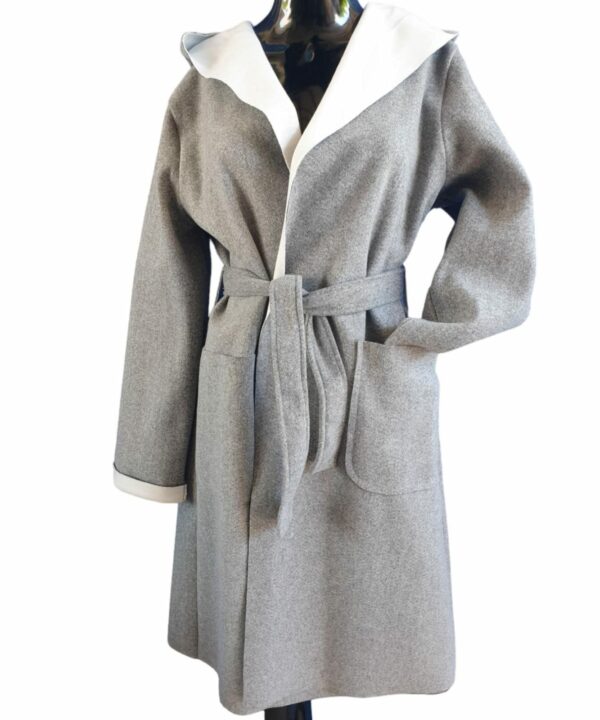 GRETHA MILANO cappotto midi cappuccio 13739