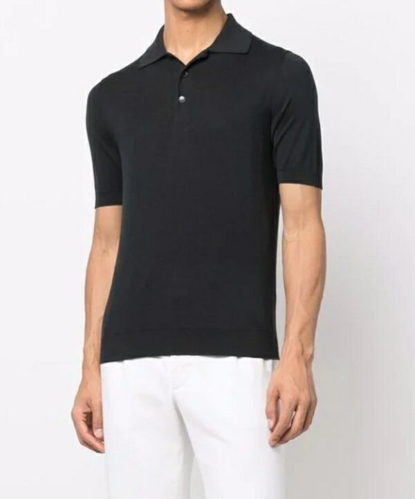 TAKESHY KUROSAWA polo uomo in lana mezza manica