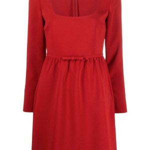 RED VALENTINO abito corto rosso mattone