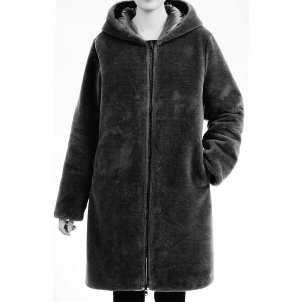 TAVUS 
black eco fur reversible jacket