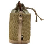 Manila Grace Borsa bucket small a secchiello in paglia