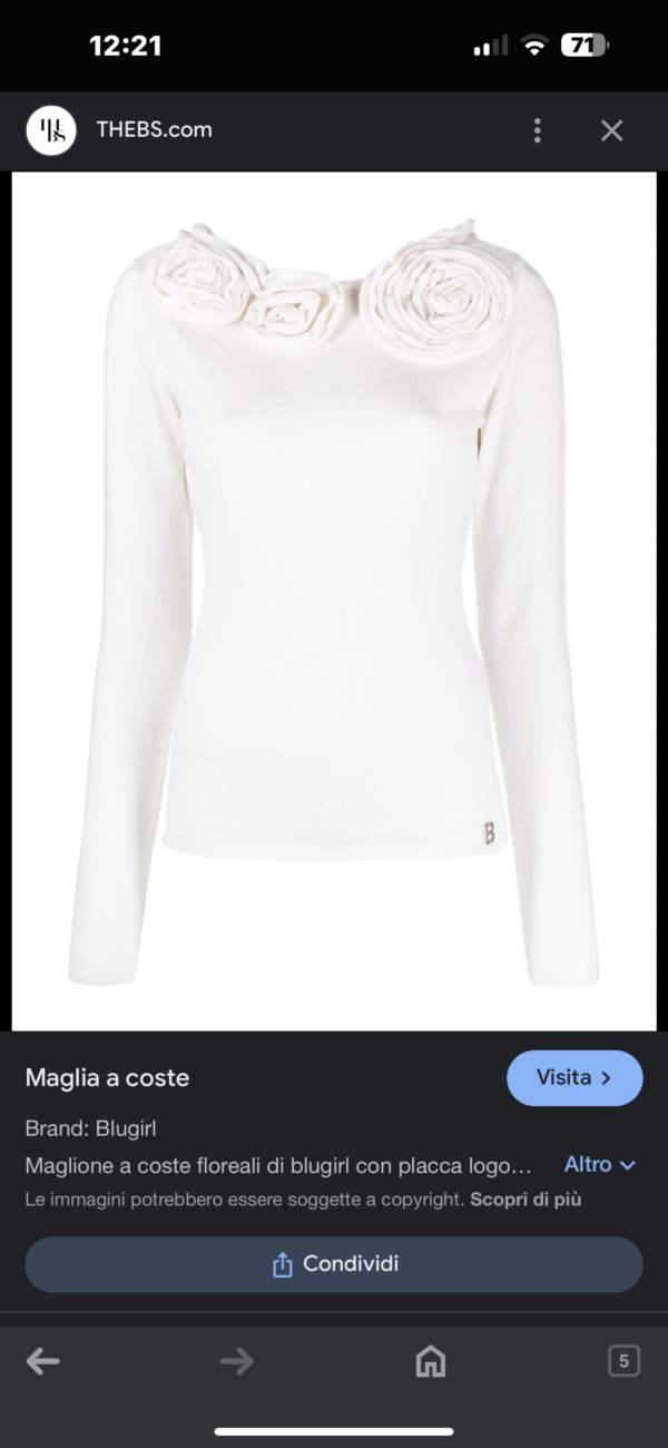 BLUGIRL by Blumarine maglia Chalk