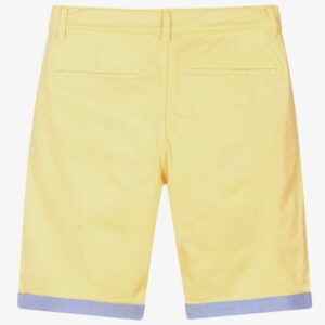 GUESS TEEN BOYS YELLOW CHINO SHORTS PANTALOCINO BAMBINO