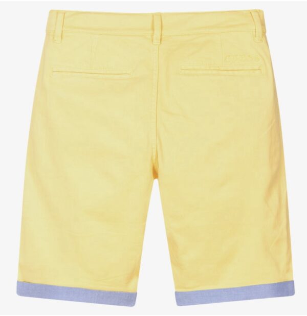 GUESS TEEN BOYS YELLOW CHINO SHORTS PANTALOCINO BAMBINO