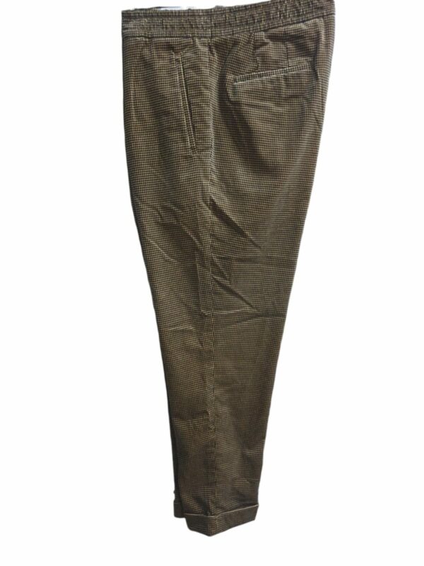 MICHELE CARBONE pantalone pantalaccio con pinces pied de poule