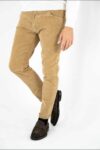 PT Pantaloni Velluto Millerighe Stretch Cotone Beige