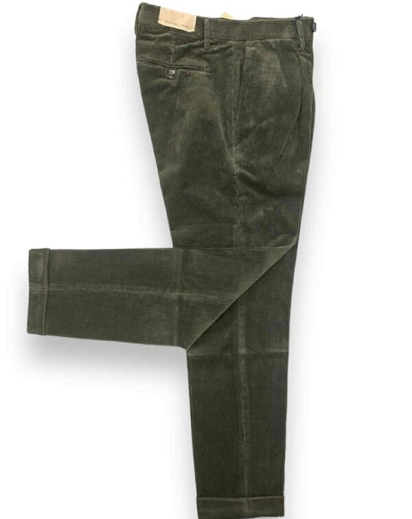 MICHAEL COAL pantalone in velluto a costine con pinces