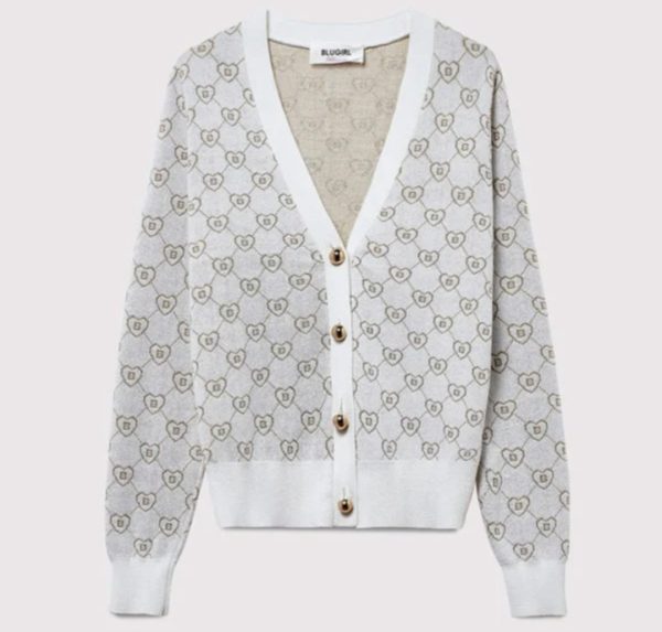 BLUGIRL Blumarine CARDIGAN JACQUARD CON LOGO
