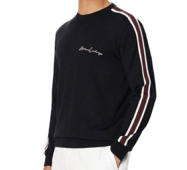 ARMANI EXCHANGE pullover uomo logo ricamato