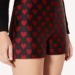 RED VALENTINO  Short donna nero CUORICINI