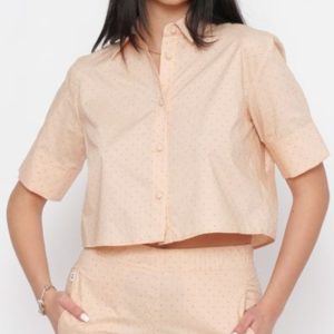 JIJIL CAMICIA CROP CIPRIA ORO