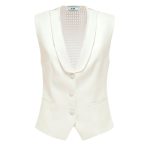 JIJIL GILET BIANCO CON RETE