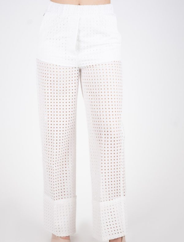 JIJIL PANTALONE PIZZO SAN GALLO STRASS