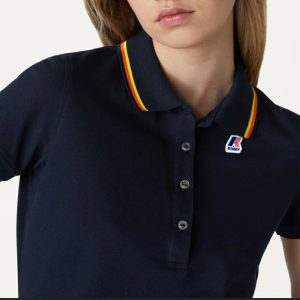 K WAY POLO DONNA BLU DETT