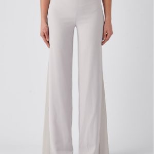 ELISABETTA FRANCHI Pantalone palazzo in crêpe stretch