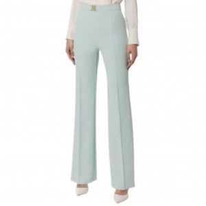 ELISABETTA FRANCHI Pantalone palazzo in crêpe stretch