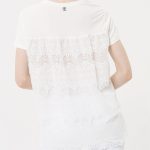 FRACOMINA BLUSA AMPIA CON INSERTO IN PIZZO