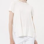 FRACOMINA BLUSA AMPIA CON INSERTO IN PIZZO