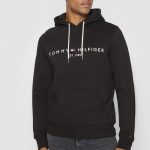 TOMMY HILFIGER FELPA CON CAPPUCCIO LACCI E LOGO