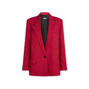 Karl Lagerfeld Blazer monopetto con motivo jacquard