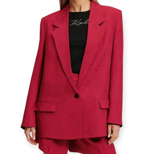 Karl Lagerfeld Blazer monopetto con motivo jacquard