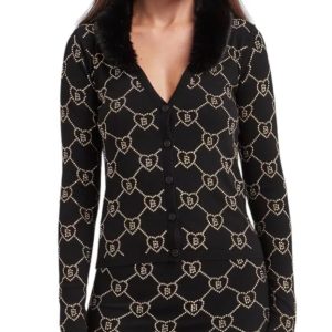 BLUGIRL BLUMARINE MAGLIA CARDIGAN LOGATO