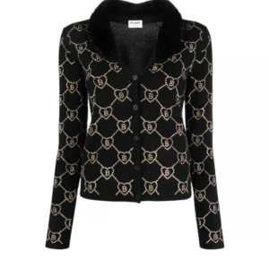 BLUGIRL BLUMARINE MAGLIA CARDIGAN LOGATO