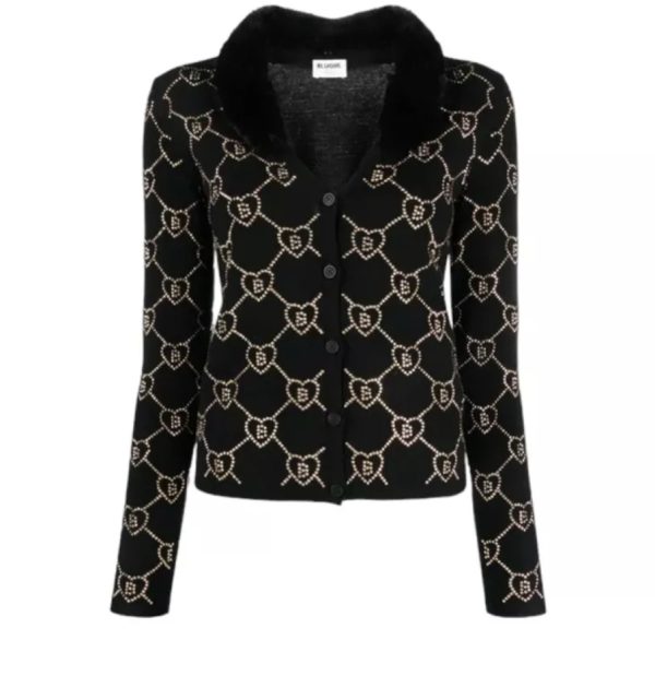 BLUGIRL BLUMARINE MAGLIA CARDIGAN LOGATO