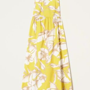 TWINSET Abito foglie spalline