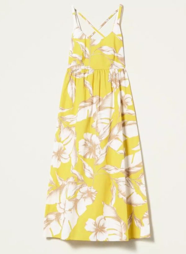 TWINSET Abito foglie spalline