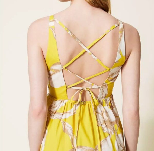 TWINSET Abito foglie spalline