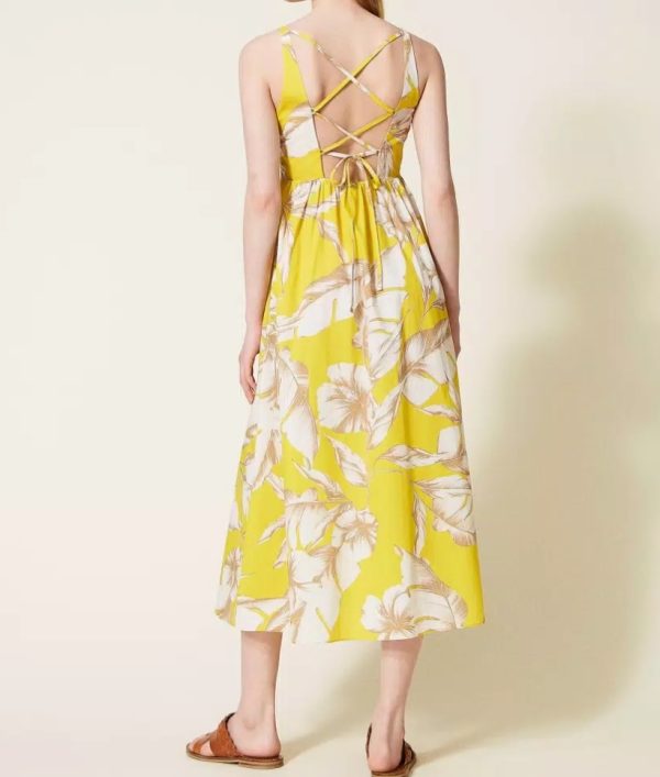 TWINSET Abito foglie spalline