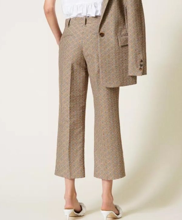 TWINSET Pantaloni jaquard logo all over