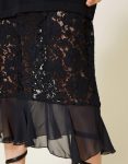 TWINSET abito con pizzo macramè