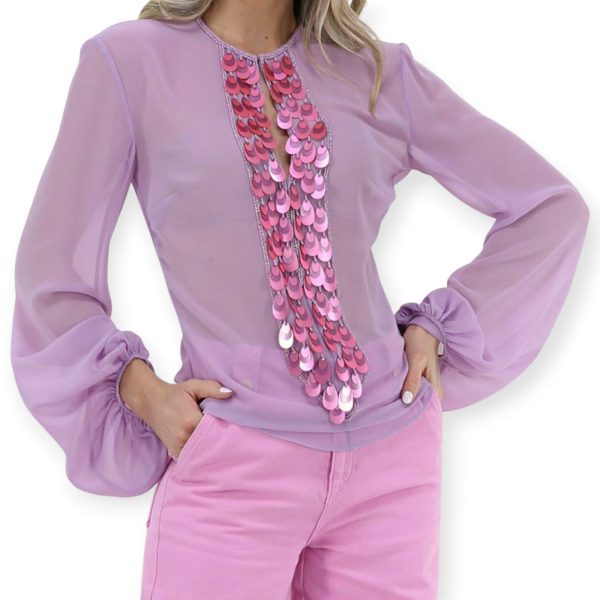BLUMARINE camicia paillettes