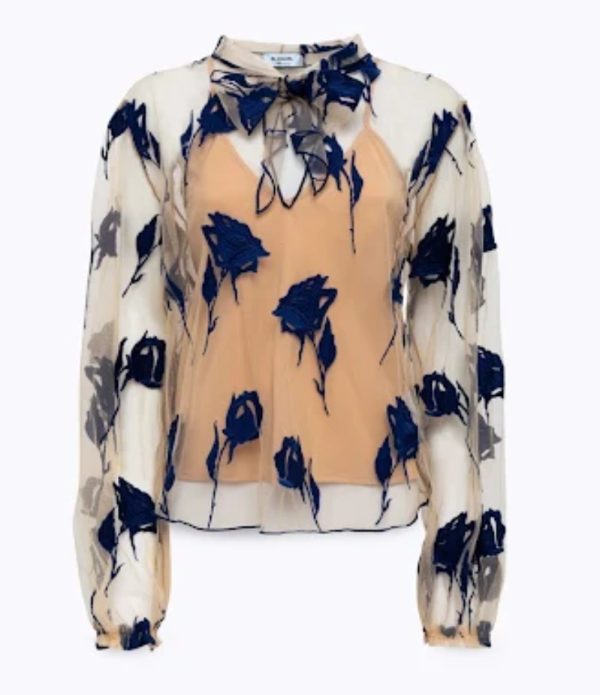 BLUGIRL Blusa Nude ink blue