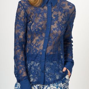 BLUGIRL CAMICIA JERSEY BLU IND