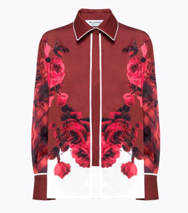 BLUGIRL Camicia argyled roses
