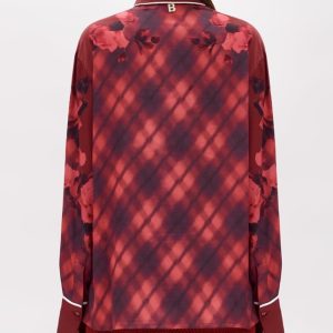 BLUGIRL Camicia argyled roses ret
