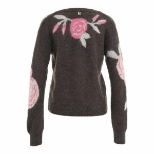 blugirl maglia con rose in mohair retro