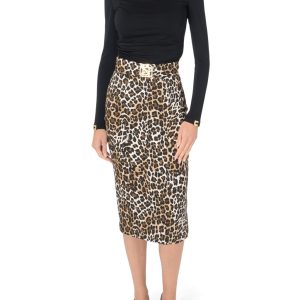 elisabetta franchi gonna animalier ind