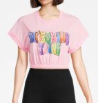 MOSCHINO JEANS T-shirt crop stampa
