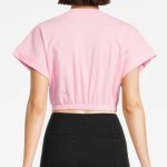 MOSCHINO JEANS T-shirt crop stampa