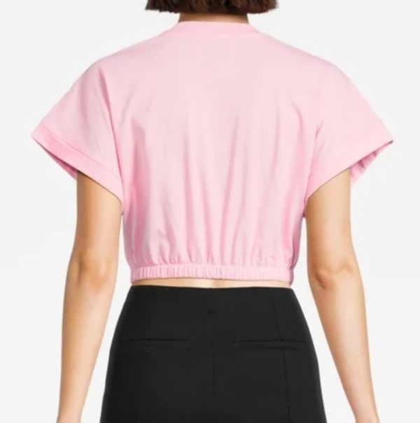 MOSCHINO JEANS T-shirt crop stampa