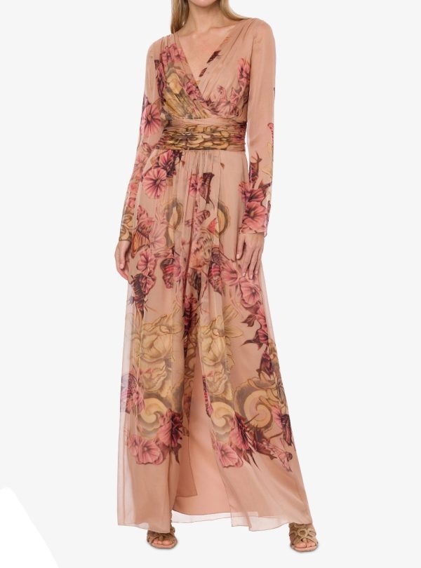 ALBERTA FERRETTI abito fiori seta
